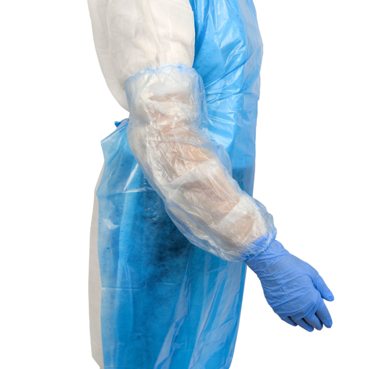 Нарукавник HACCPER Polytex одноразовый, 400x220 мм, 12 мкм, голубой