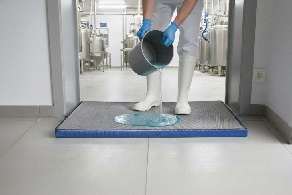 Заправка коврика раствором