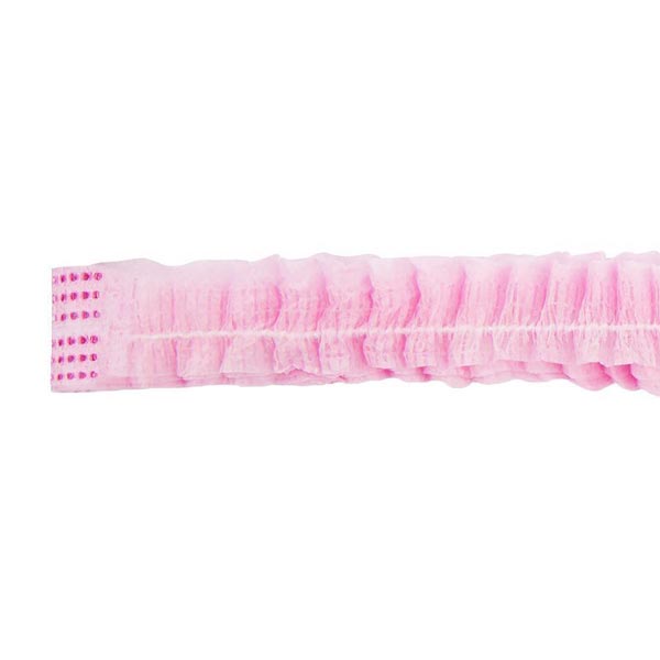 Шапочка медицинская одноразовая из нетканого материала "Шарлотта", розовый